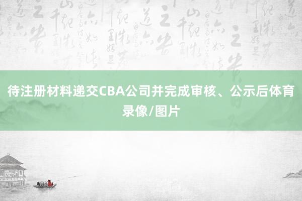 待注册材料递交CBA公司并完成审核、公示后体育录像/图片