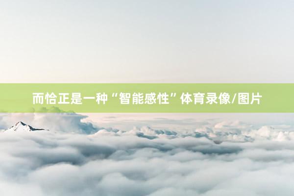 而恰正是一种“智能感性”体育录像/图片