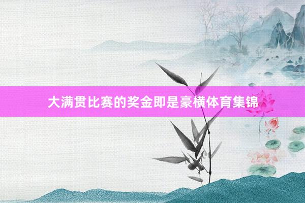 大满贯比赛的奖金即是豪横体育集锦