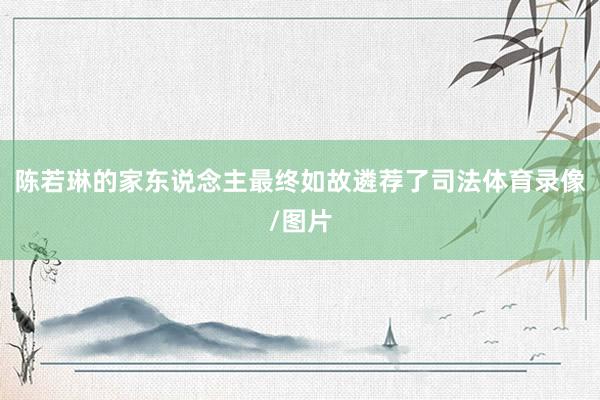 陈若琳的家东说念主最终如故遴荐了司法体育录像/图片