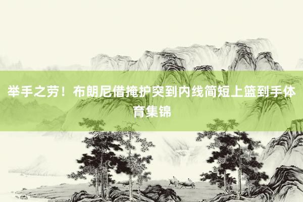 举手之劳！布朗尼借掩护突到内线简短上篮到手体育集锦