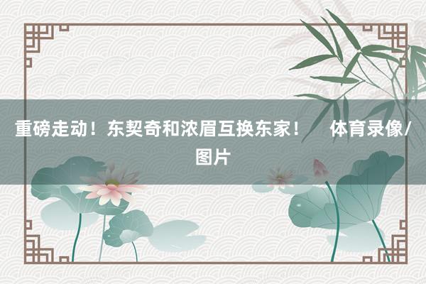 重磅走动！东契奇和浓眉互换东家！    体育录像/图片