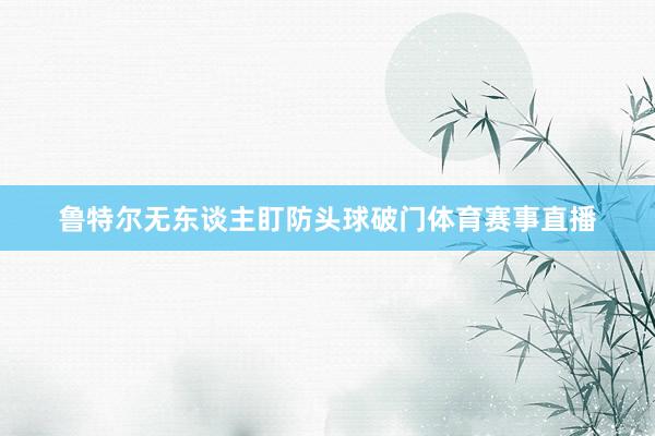鲁特尔无东谈主盯防头球破门体育赛事直播