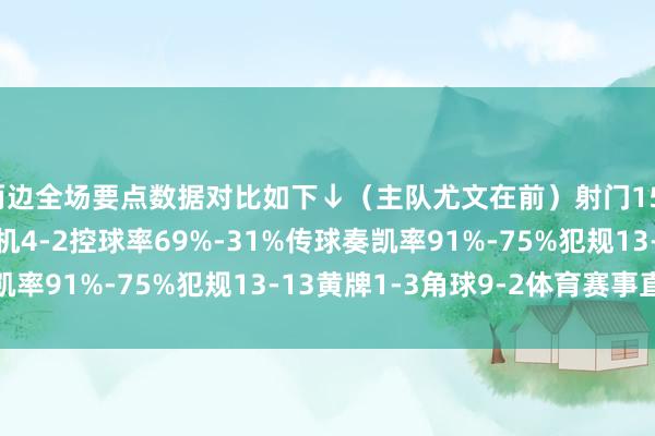 两边全场要点数据对比如下↓（主队尤文在前）射门15-10射正4-5得分契机4-2控球率69%-31%传球奏凯率91%-75%犯规13-13黄牌1-3角球9-2体育赛事直播