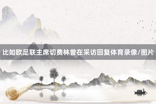 比如欧足联主席切费林曾在采访回复体育录像/图片
