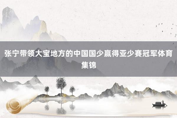 张宁带领大宝地方的中国国少赢得亚少賽冠军体育集锦