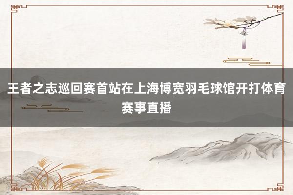 王者之志巡回赛首站在上海博宽羽毛球馆开打体育赛事直播