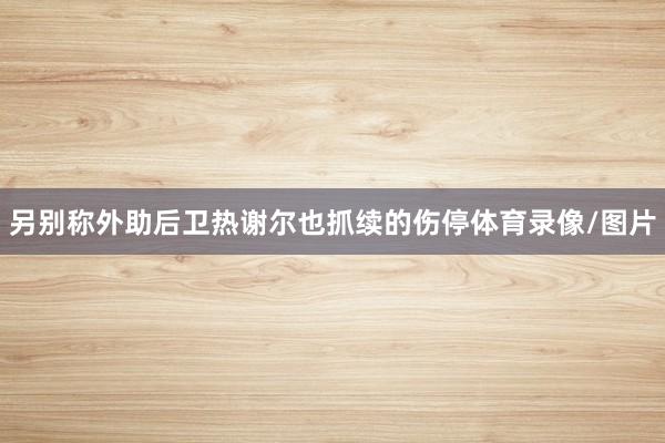 另别称外助后卫热谢尔也抓续的伤停体育录像/图片