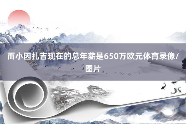 而小因扎吉现在的总年薪是650万欧元体育录像/图片