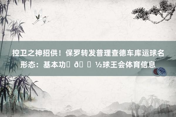 控卫之神招供！保罗转发普理查德车库运球名形态：基本功✊🏽球王会体育信息