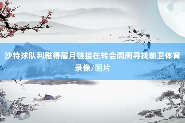 沙特球队利雅得眉月链接在转会阛阓寻找前卫体育录像/图片