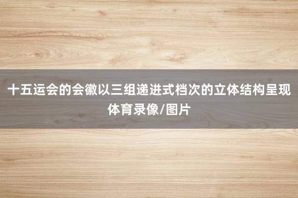十五运会的会徽以三组递进式档次的立体结构呈现体育录像/图片