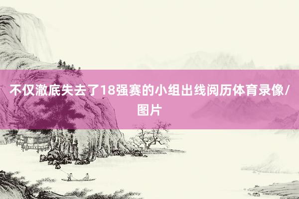 不仅澈底失去了18强赛的小组出线阅历体育录像/图片