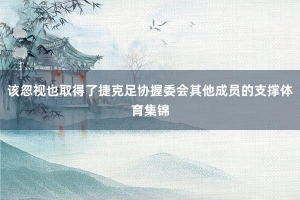该忽视也取得了捷克足协握委会其他成员的支撑体育集锦