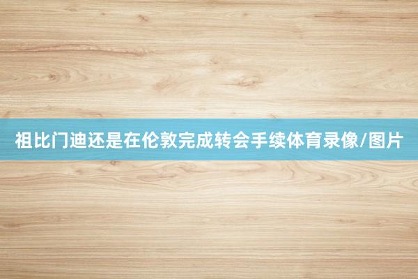 祖比门迪还是在伦敦完成转会手续体育录像/图片