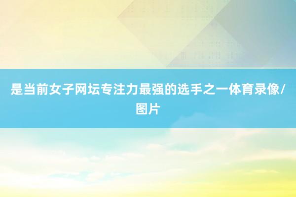是当前女子网坛专注力最强的选手之一体育录像/图片