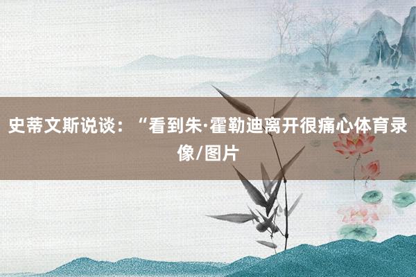 史蒂文斯说谈：“看到朱·霍勒迪离开很痛心体育录像/图片