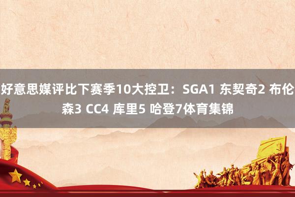 好意思媒评比下赛季10大控卫：SGA1 东契奇2 布伦森3 CC4 库里5 哈登7体育集锦