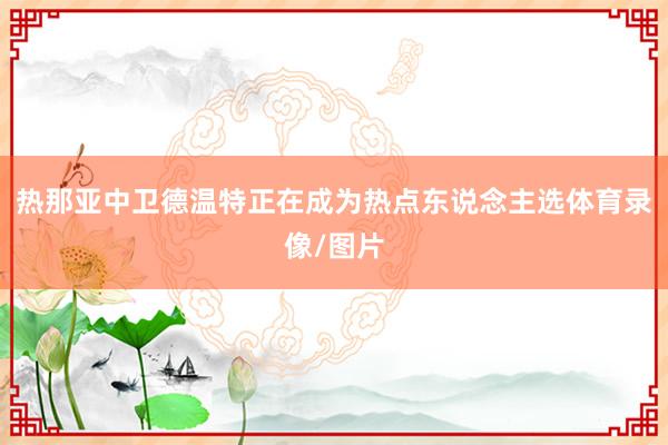 热那亚中卫德温特正在成为热点东说念主选体育录像/图片